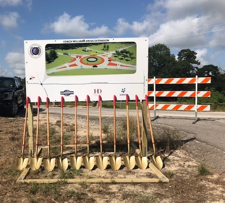 Coach Williams shovels