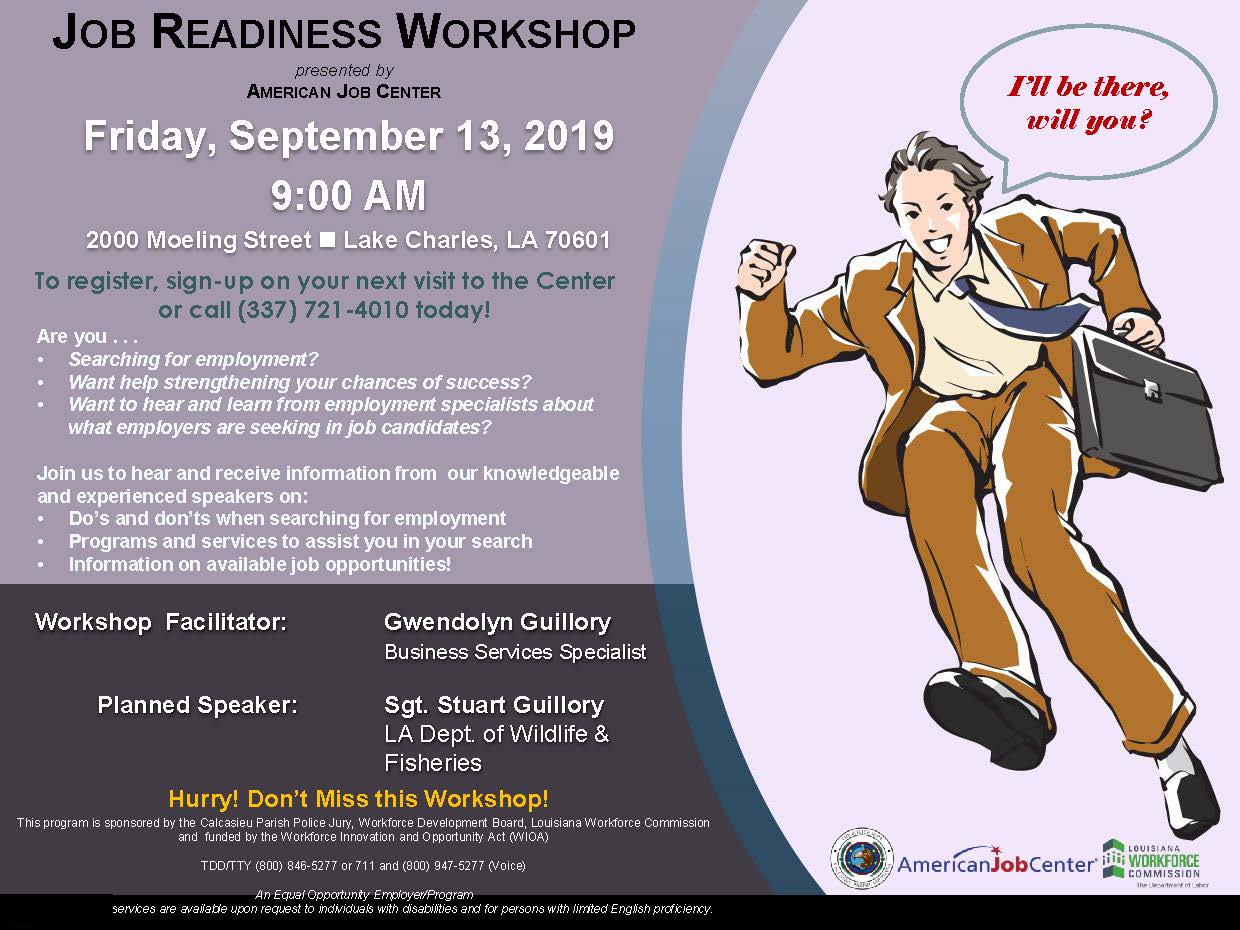 Job Readiness workshop flyer