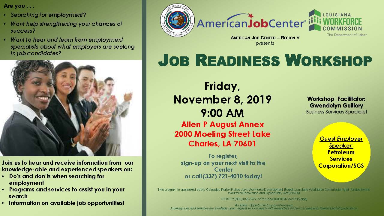 Nov. 8 job readiness