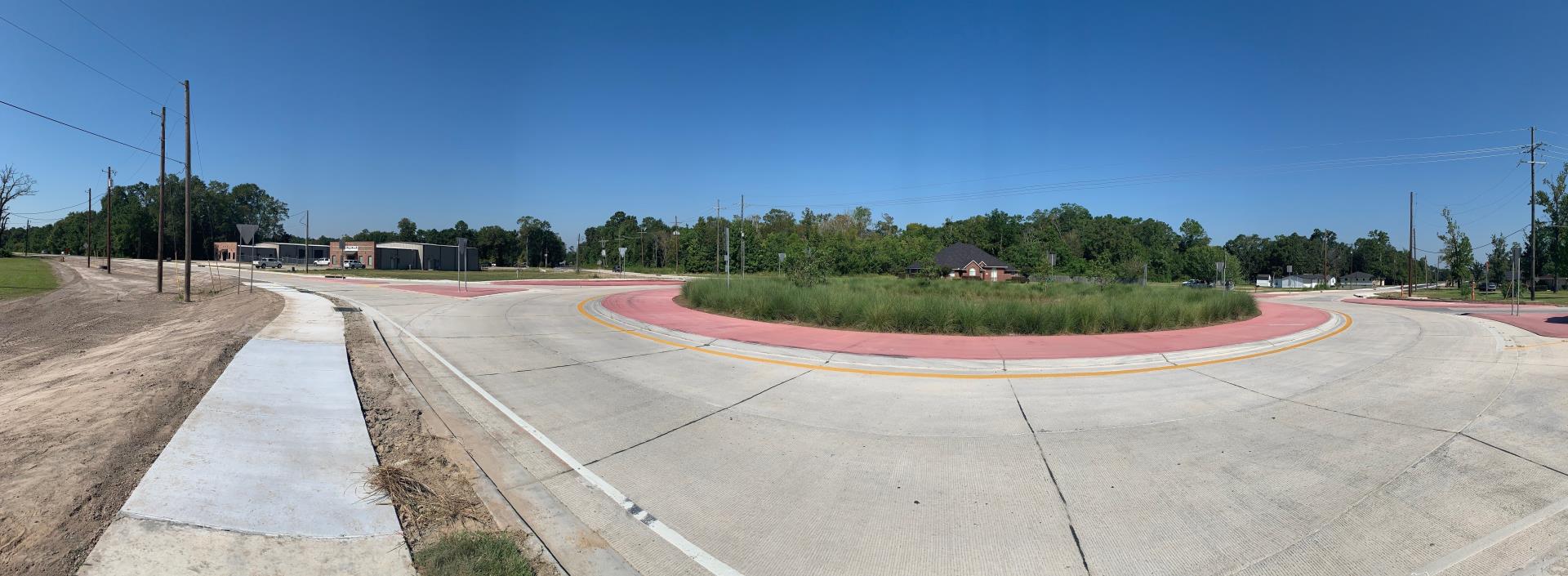 Coach Williams roundabout completed and open