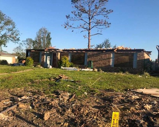 A house destroyed by Hurricane Laura - now torn down