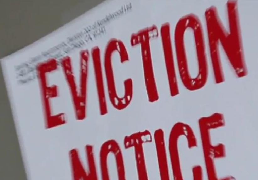 eviction notice on door