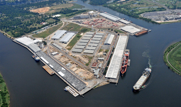 Port of Lake Charles aerial view