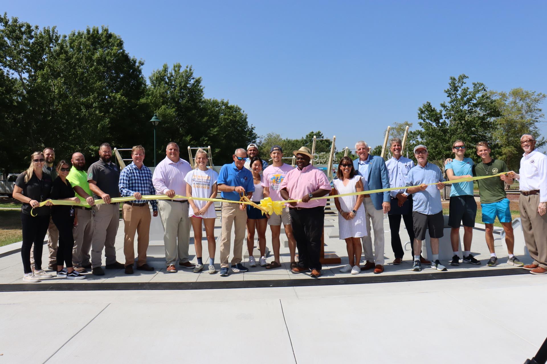 The Calcasieu Parish Police Jury celebrated the completion of the new outdoor Fitness Court at Prien Lake Park with a ribbon-cutting ceremony on Thursday, June 16 at the park, located at 3700 West Prien Lake Road, in Lake Charles