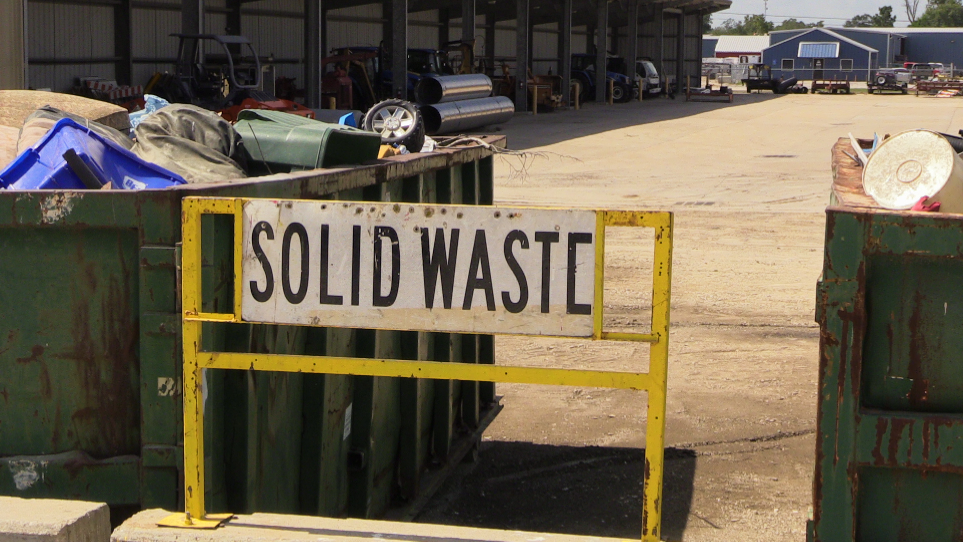 solid waste center sign