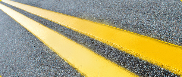 closeup road striping