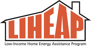 The Low-Income Home Energy Assistance Program (LIHEAP) acronym in orange is shown within the outline of a home 